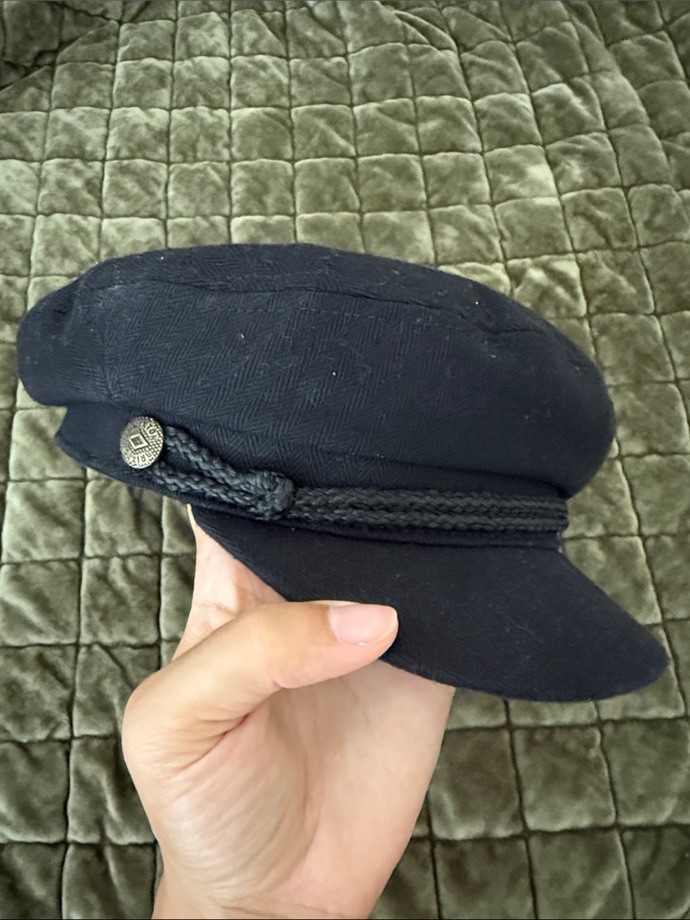 Brixton Black Newsboy Cap